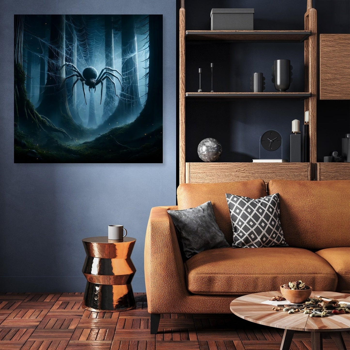 Moonlit Web of the Forest Canvas