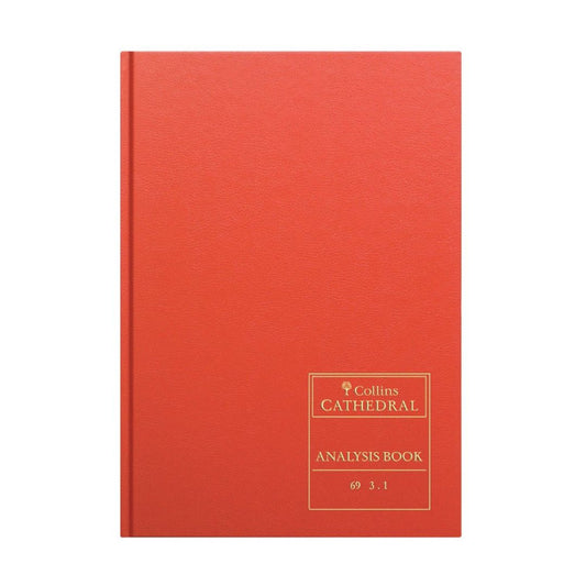 Cathedral -  Accounts Book 3 Cash Columns  - Red (69/3.1)