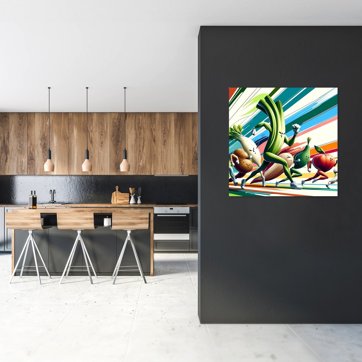 Veggie Athletes Marathon Canvas