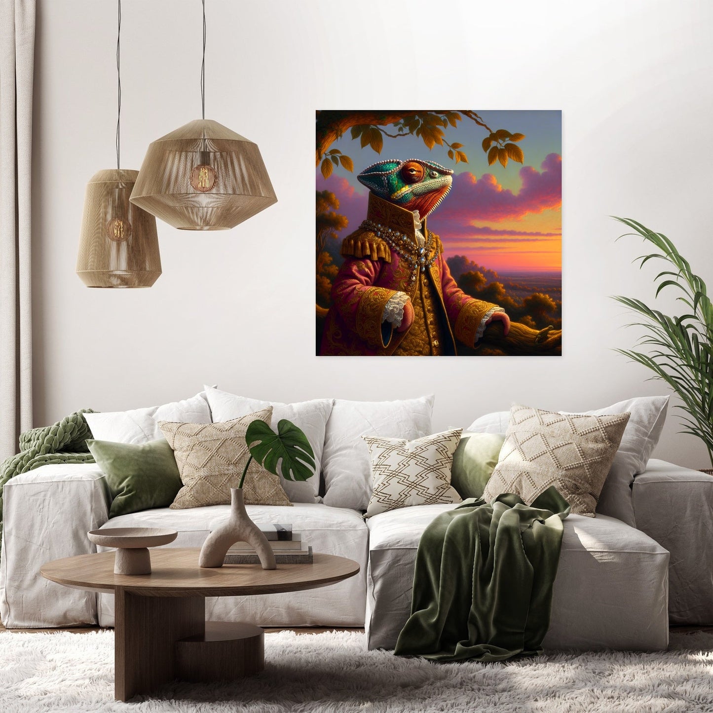 Regal Chameleon Dusk Canvas