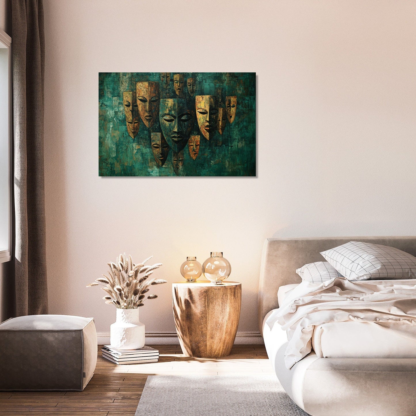 Tribal Masks Forest Canvas