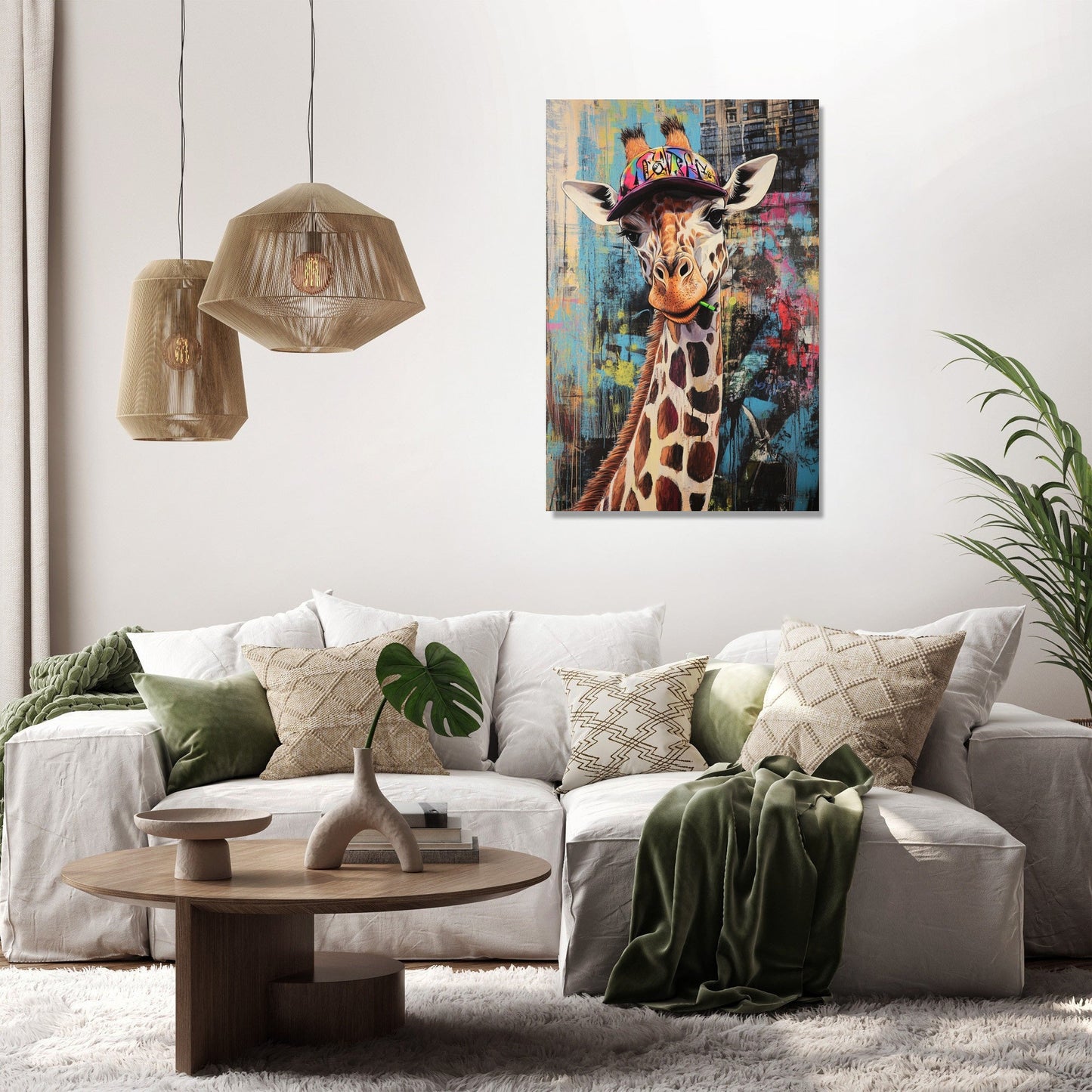 Graffiti Giraffe Canvas