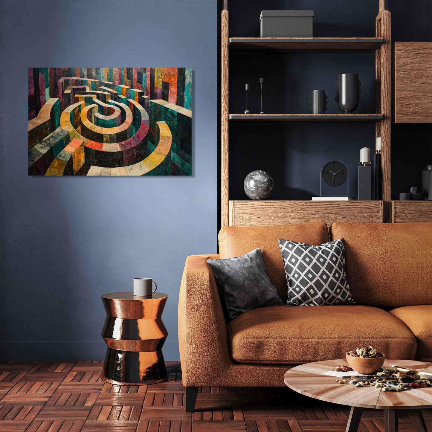 Geometric Labyrinth Canvas