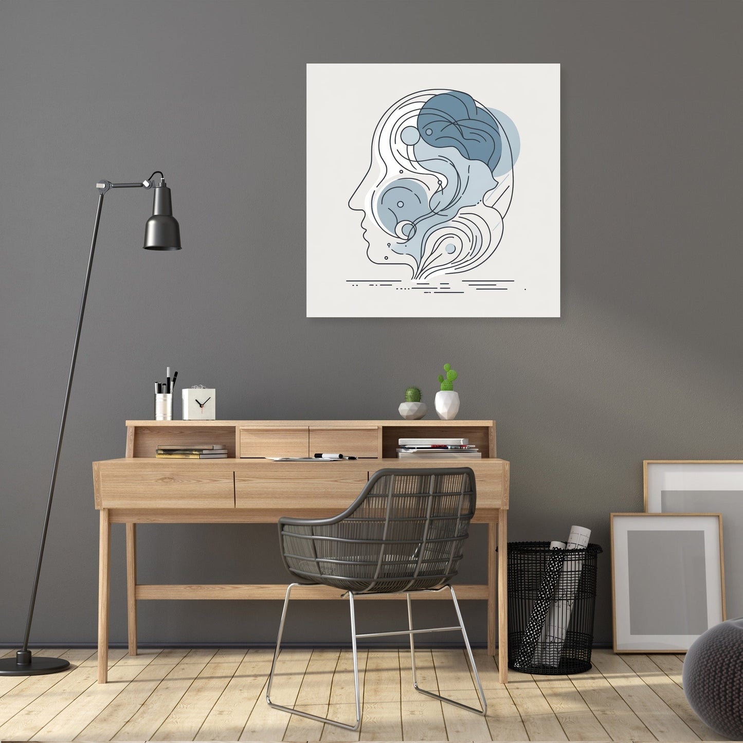 Abstract Thoughts in Cold Colors Canvas