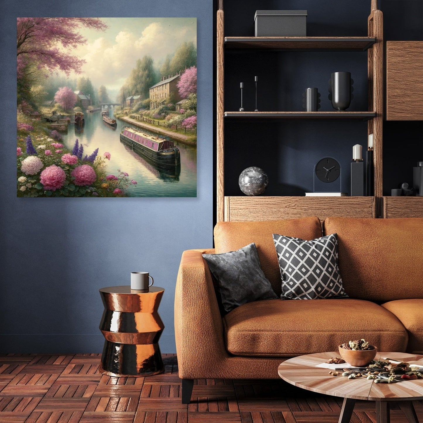 Springtime Canal Charm Canvas
