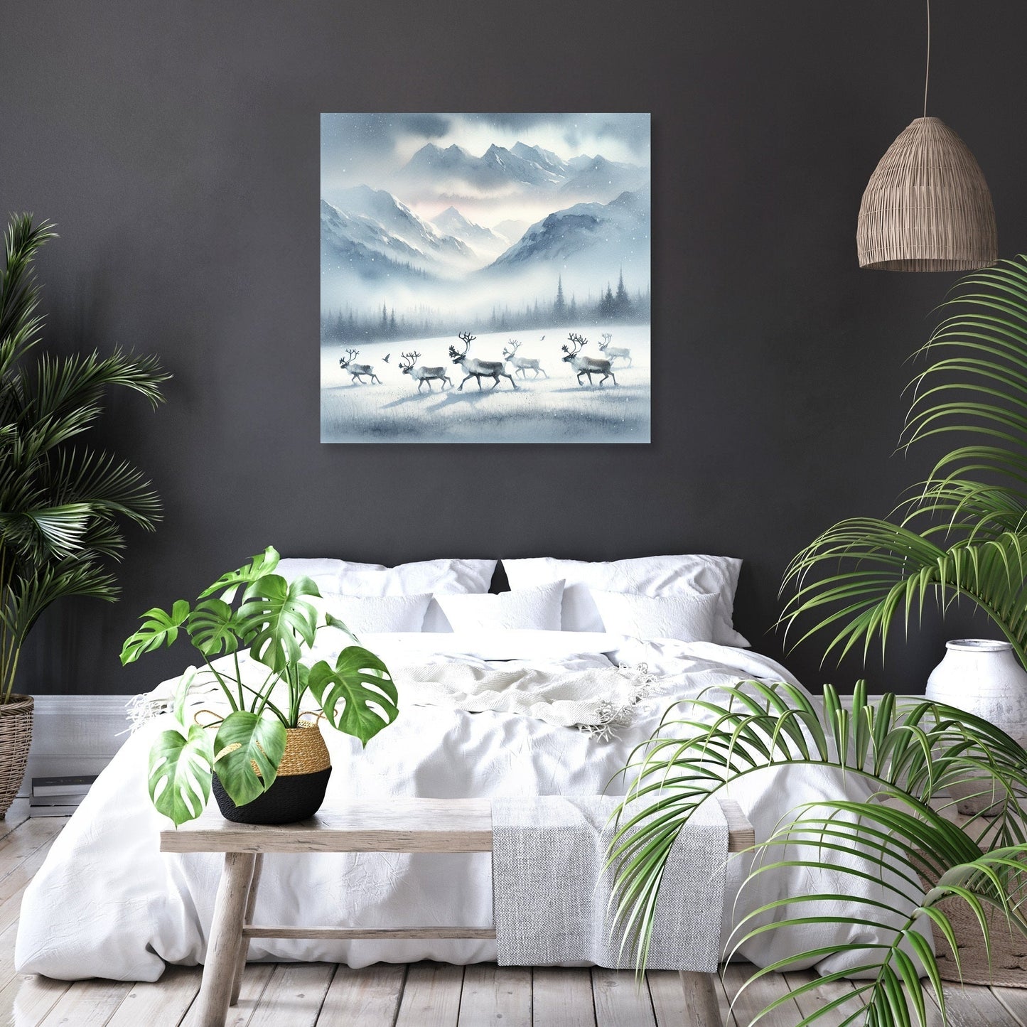 Reindeer Twilight Dance Canvas