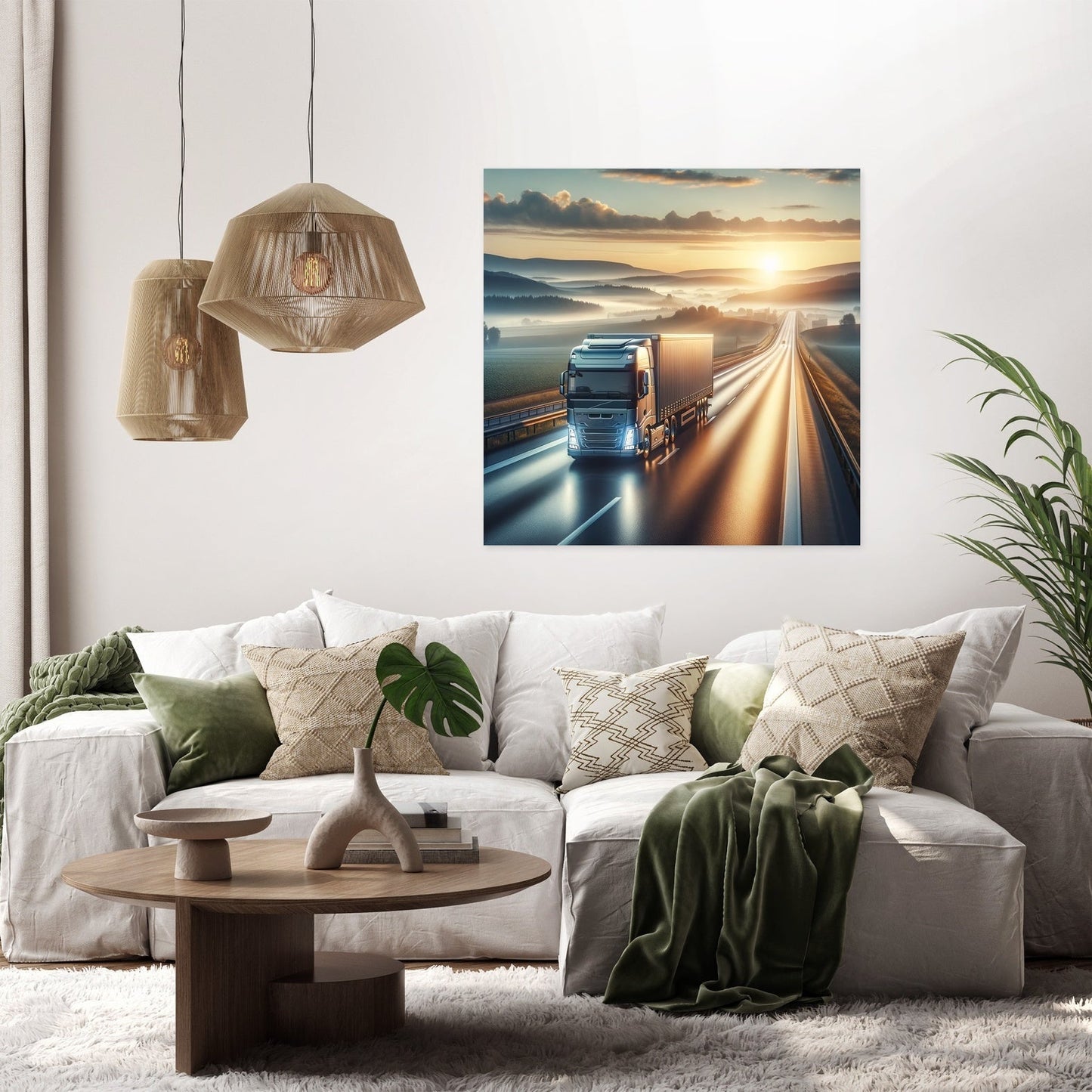 Dawn on the Autobahn Canvas