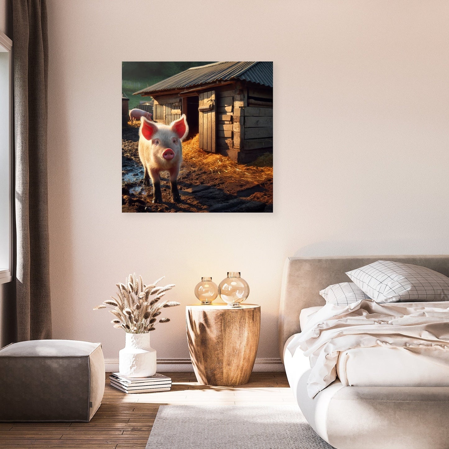 Farmyard Morning Canvas
