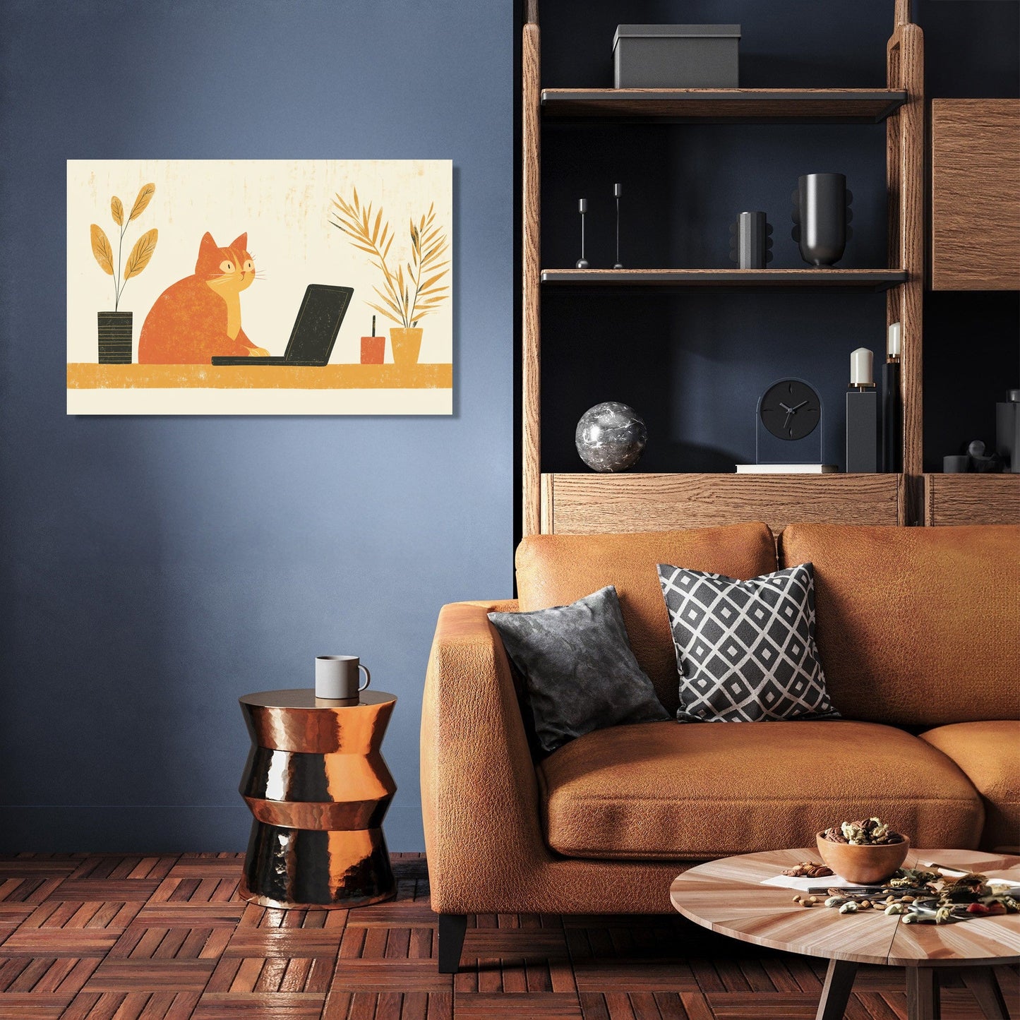 Feline Work Canvas
