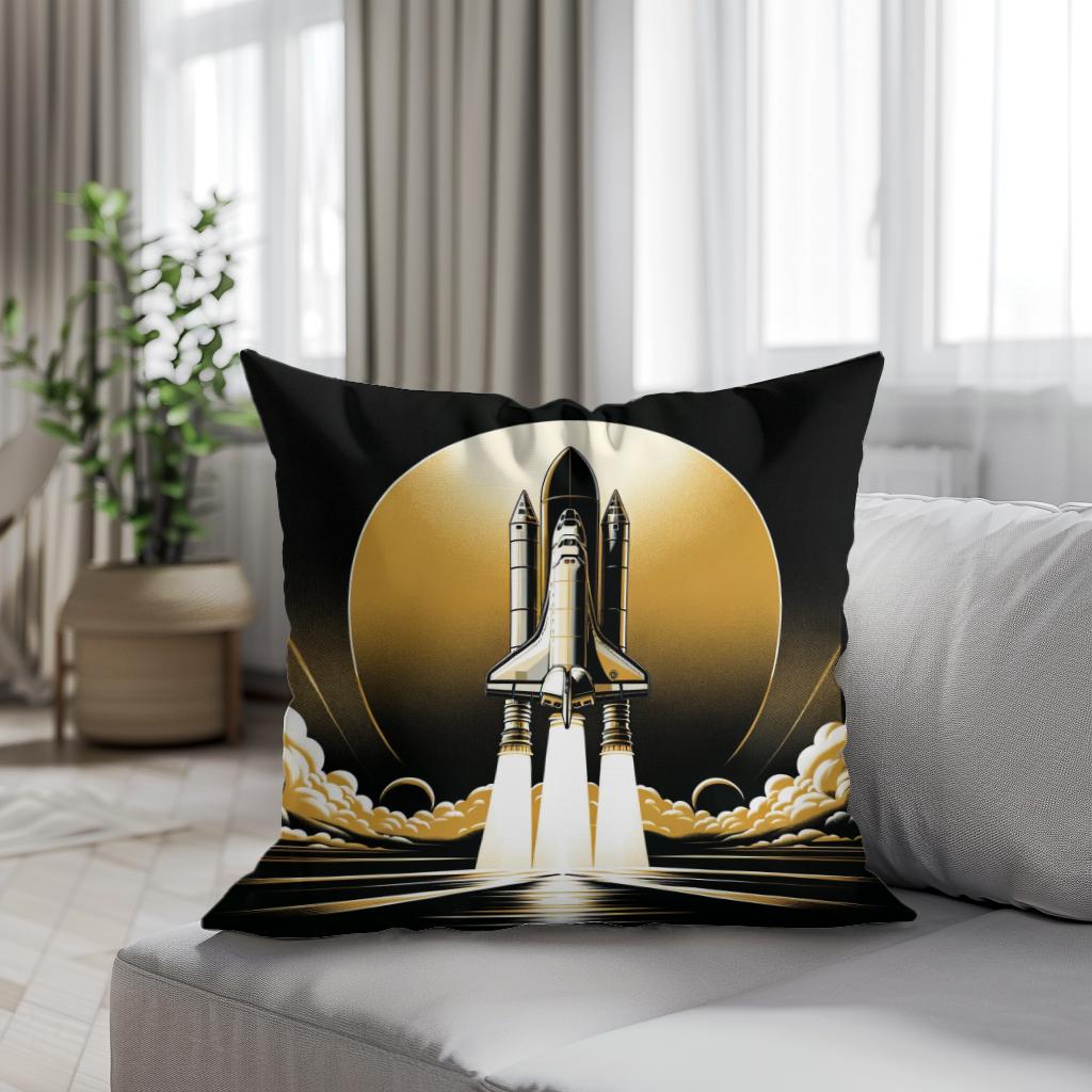 Golden Ascent Odyssey Cotton Cushion