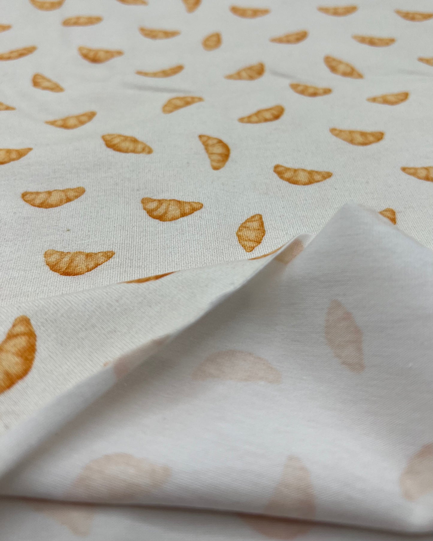 Croissant Morning Print Cotton Stretch Jersey 200 GSM 95/5 Lycra 4 Way Stretch