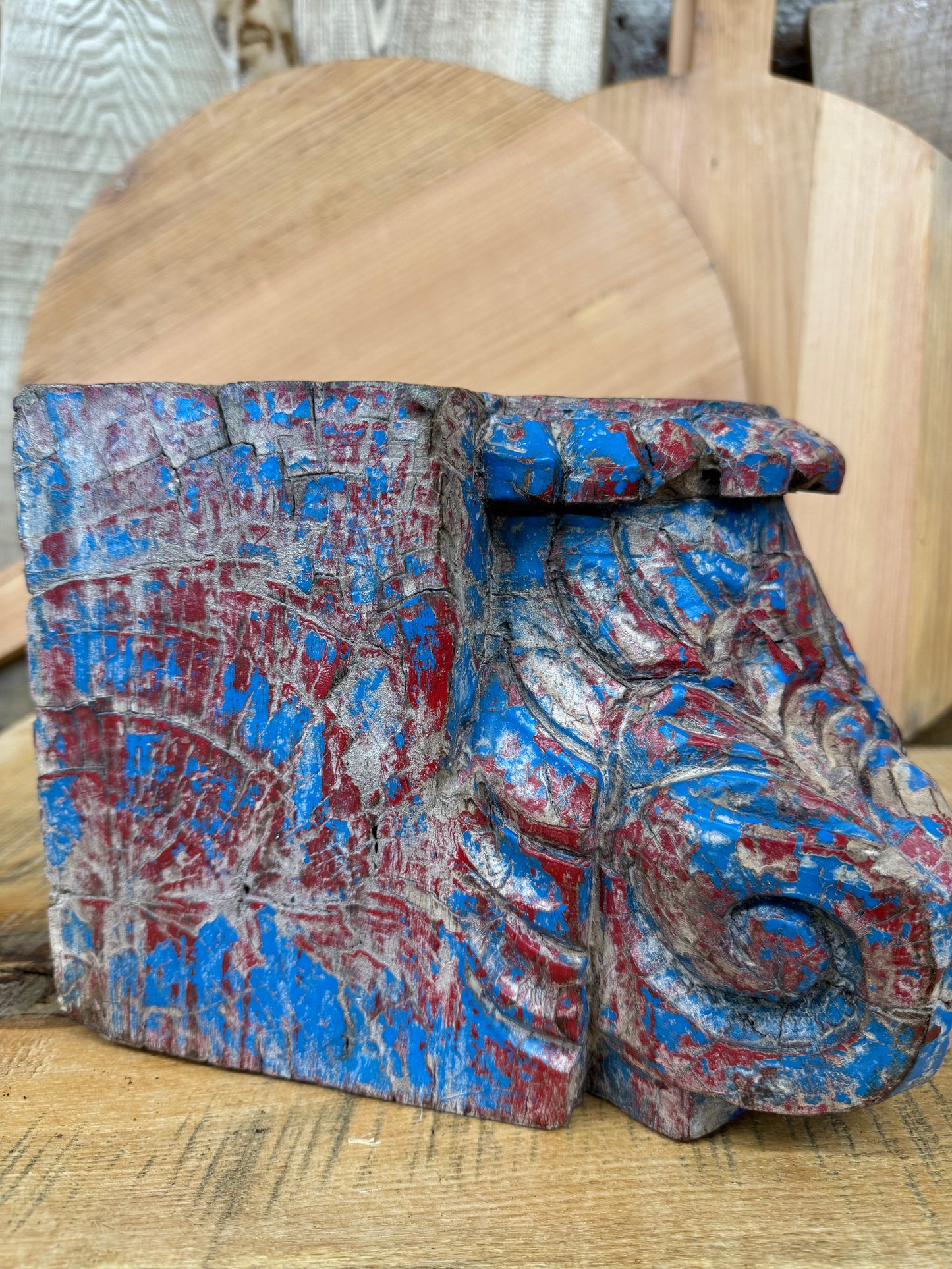 Rustic XL Church Candle Holder / Indian Pillar Base / Farmhouse Decor