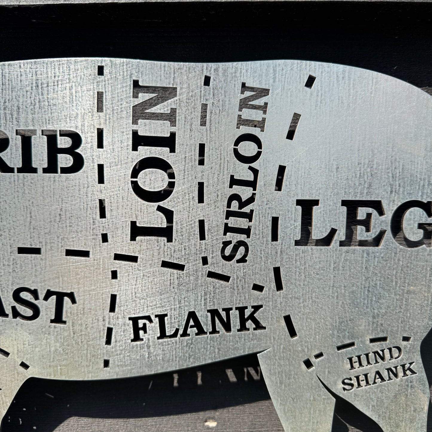 Galvanized Steel Butchers Lamb Wall Decoration.