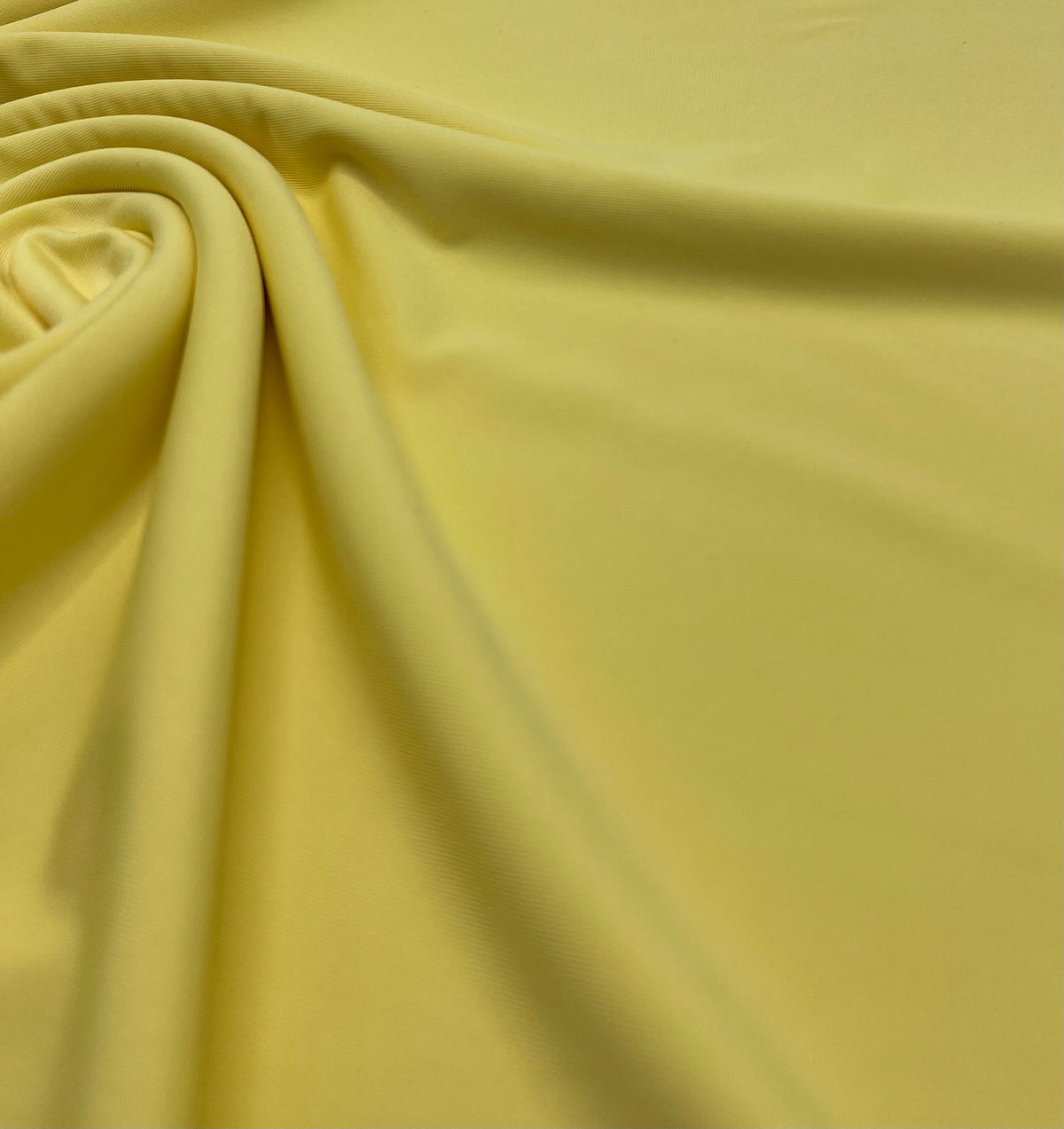Lemon Yellow Plain Shiny Soft Touch Slinky 4 Way Stretch Fabric