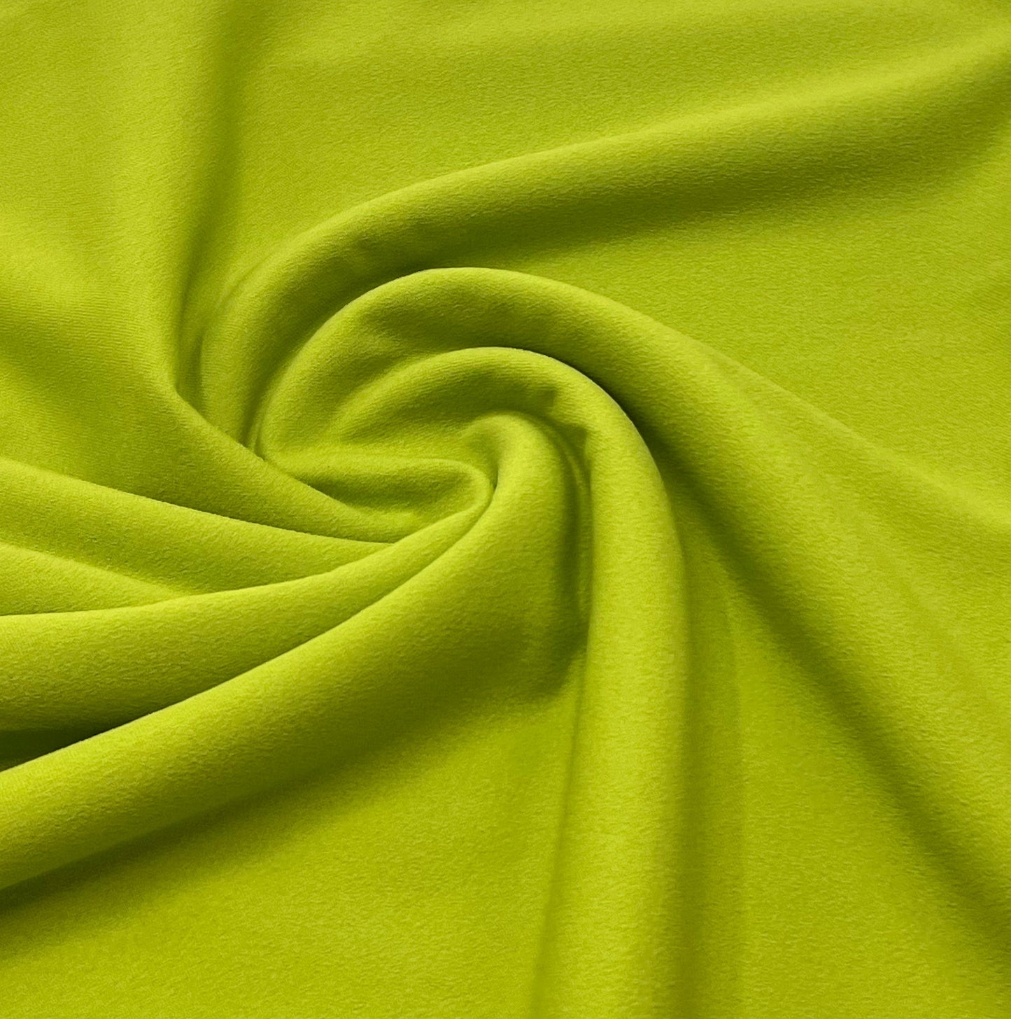 Plain Lime Green Scuba Crepe Stretch Jersey Fabric 4 Way Stretch