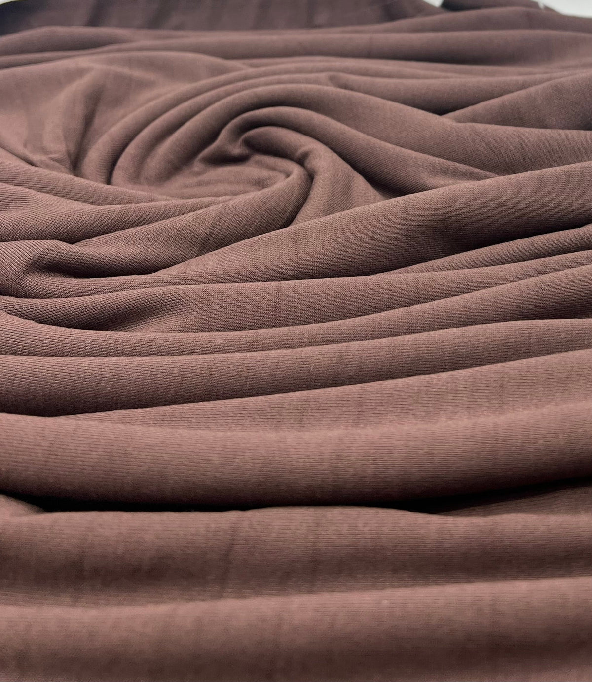 Plain Chocolate Brown Viscose Elastane Fabric 4 Way Stretch Jersey