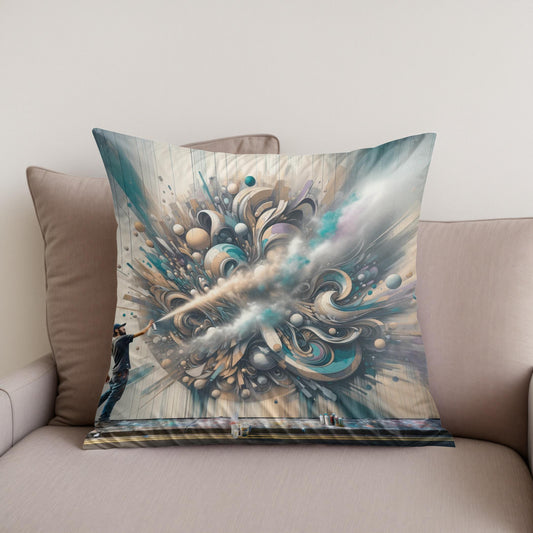 Serenade of the Spray Can Cotton Cushion