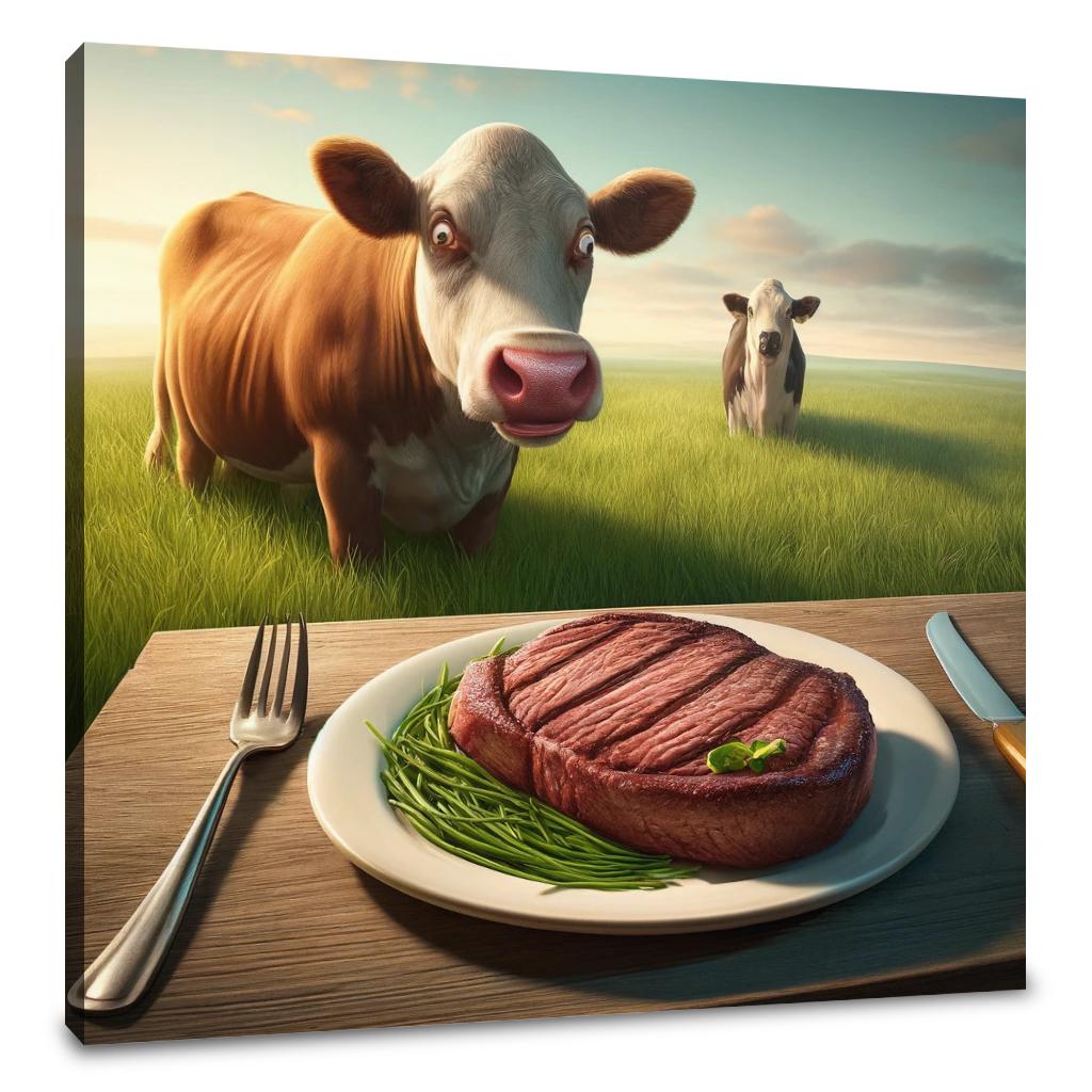 Steak and Surprise Canvas
