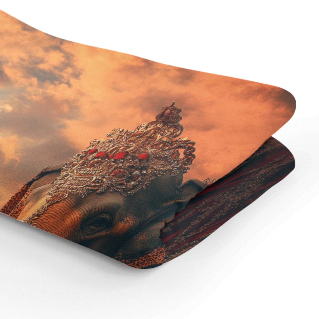 Majestic Sunset Elephant Blanket
