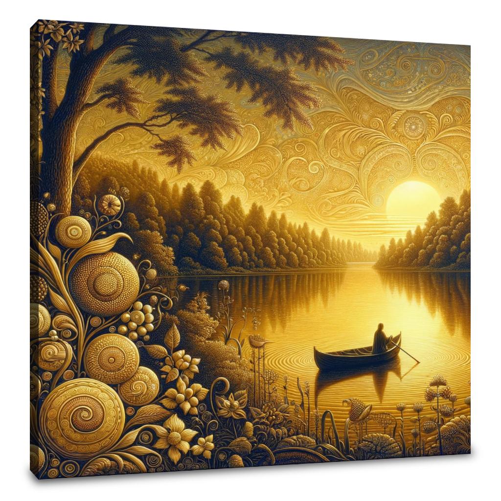 Twilight Serenity Lakeside Canvas