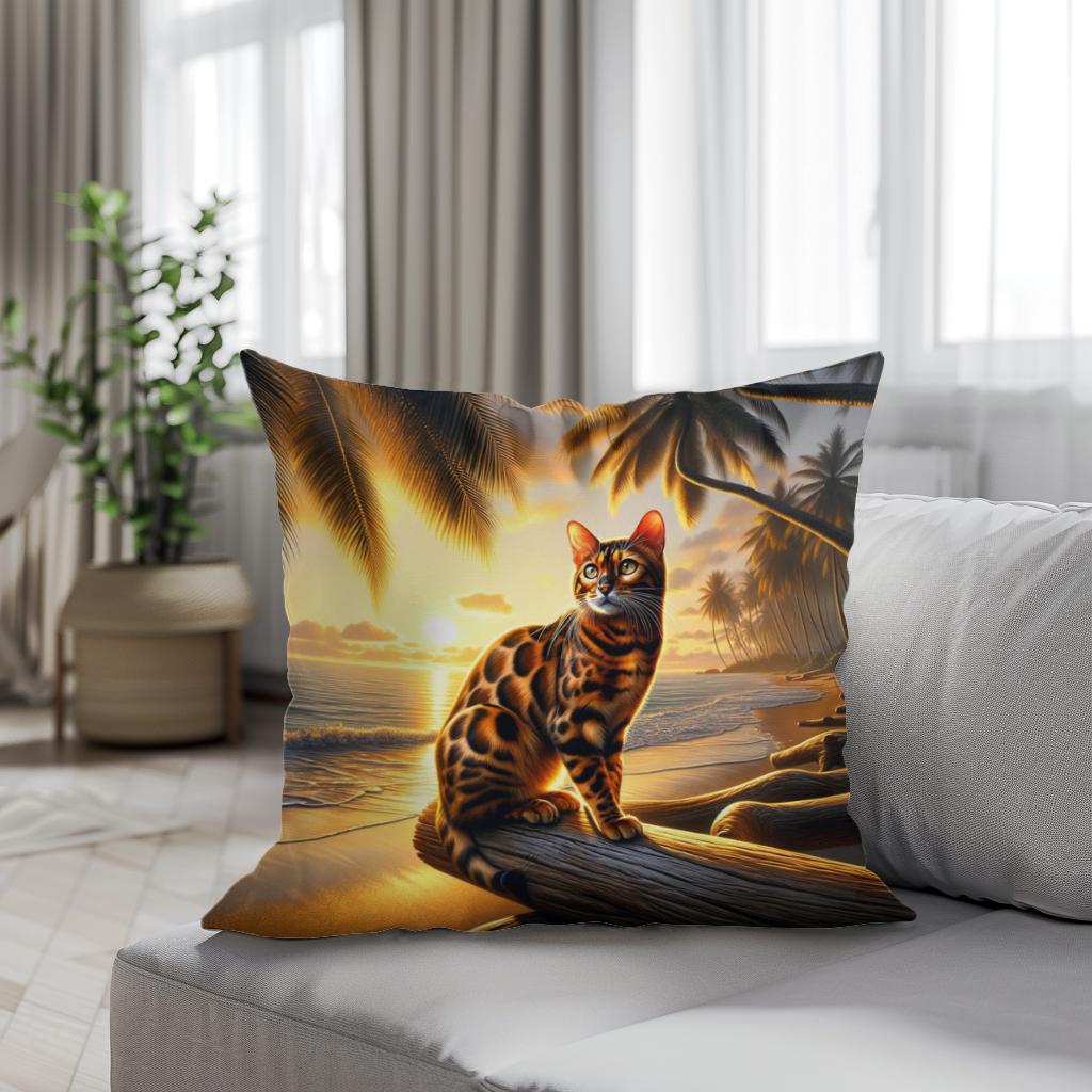 Tropical Twilight Cotton Cushion