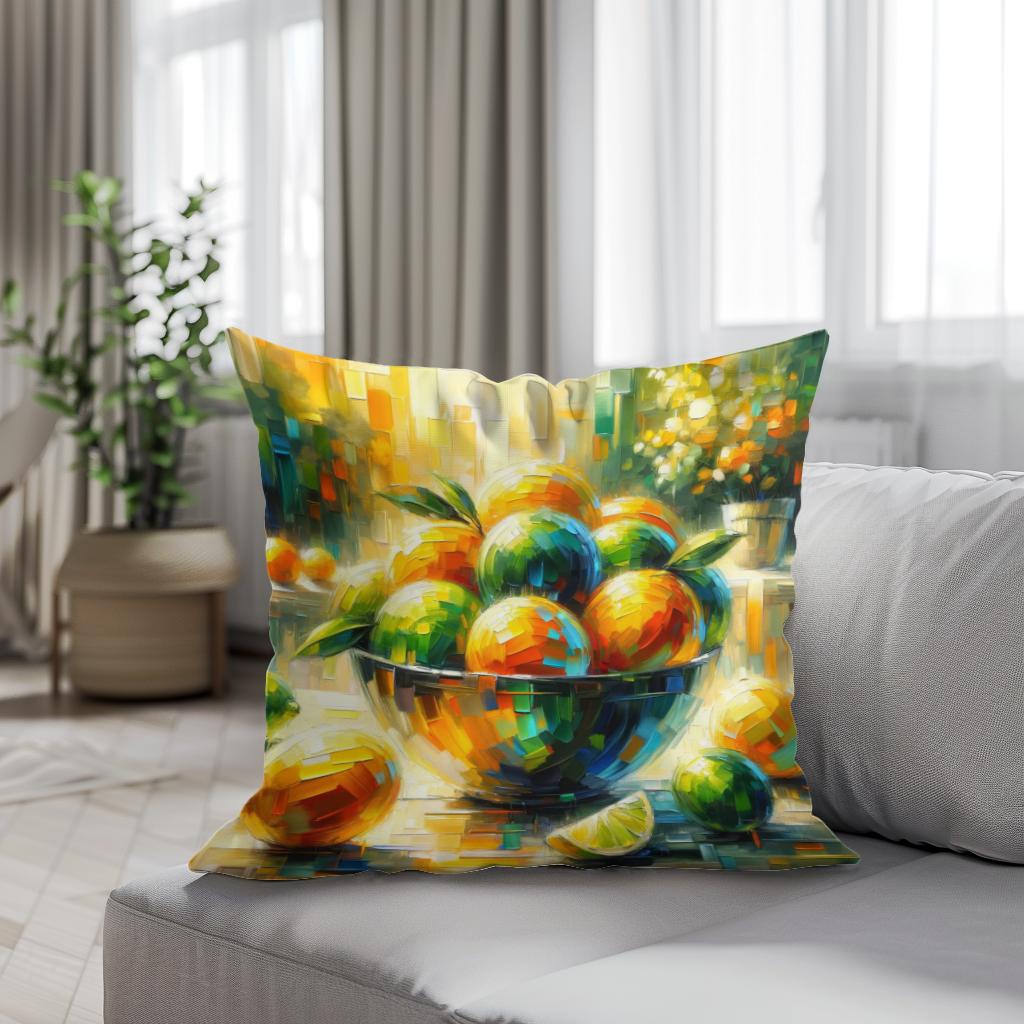 Citrus Symphony Cotton Cushion