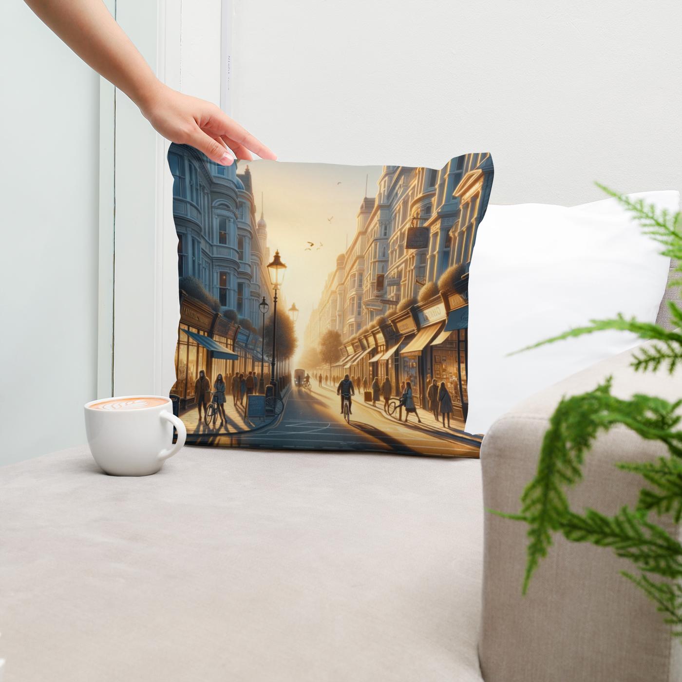 Bristol's Park Street Morning Glow Cotton Cushion