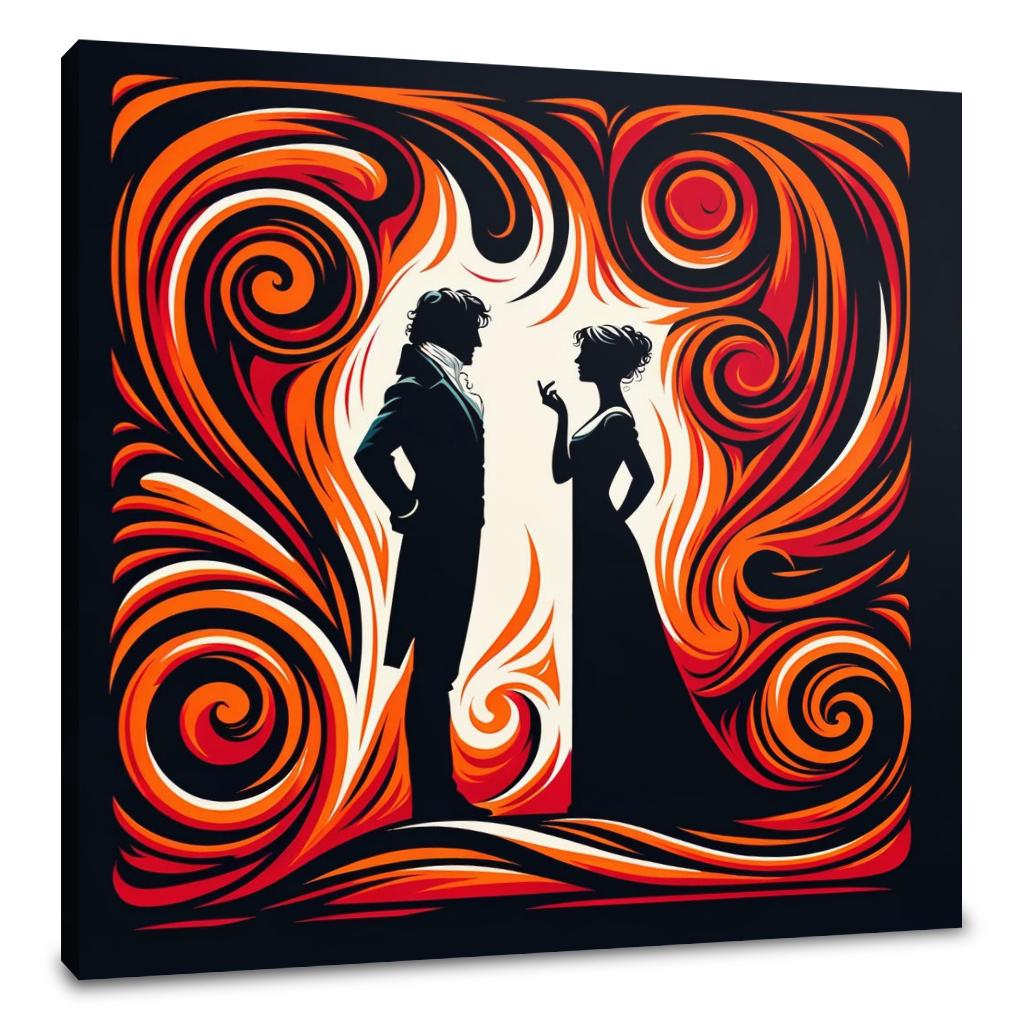 Netherfield's Fiery Embrace Canvas