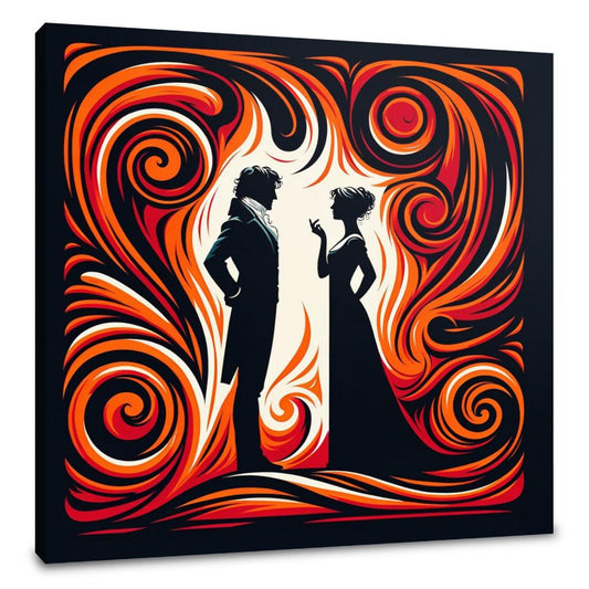Netherfield's Fiery Embrace Canvas