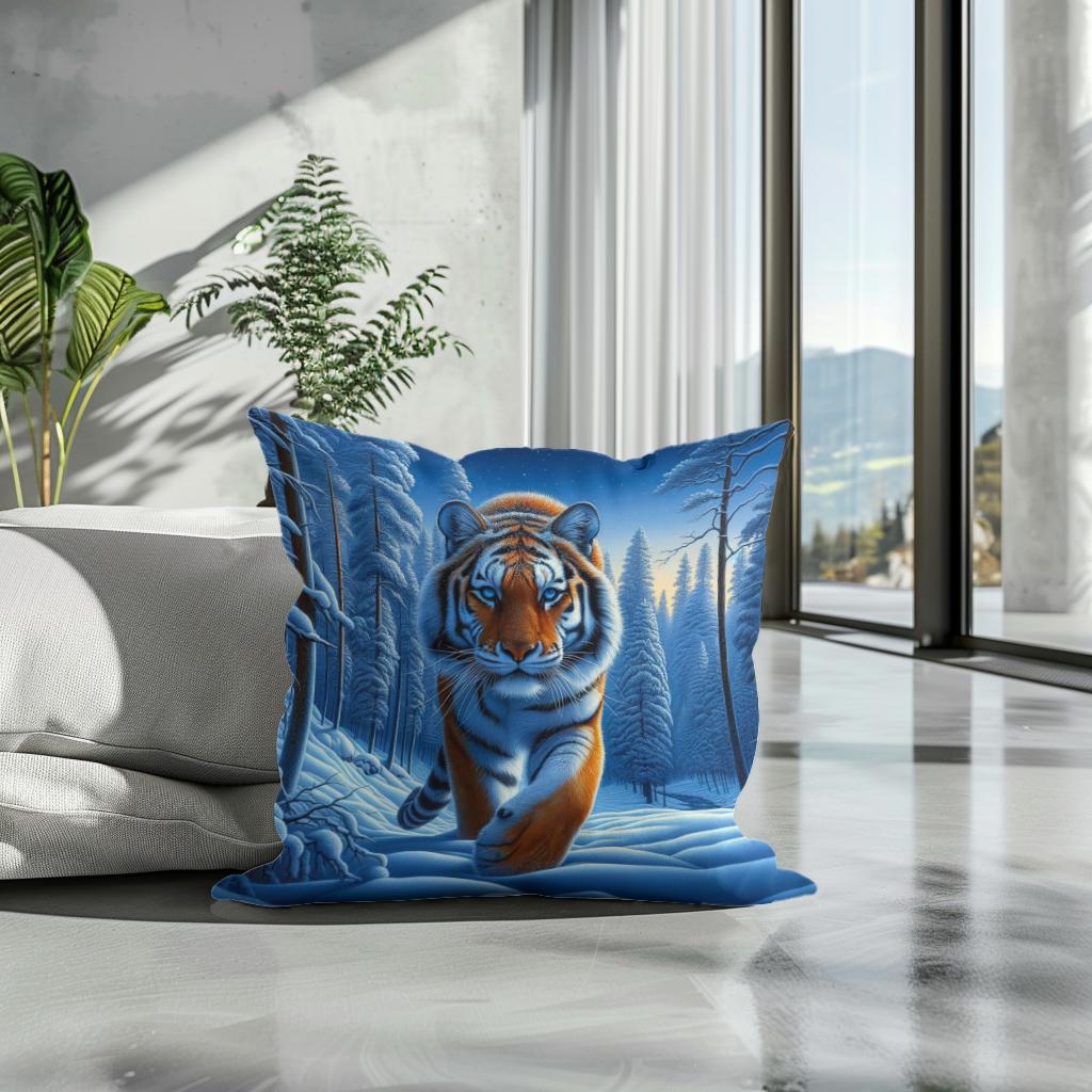 Siberian Solitude Cotton Cushion