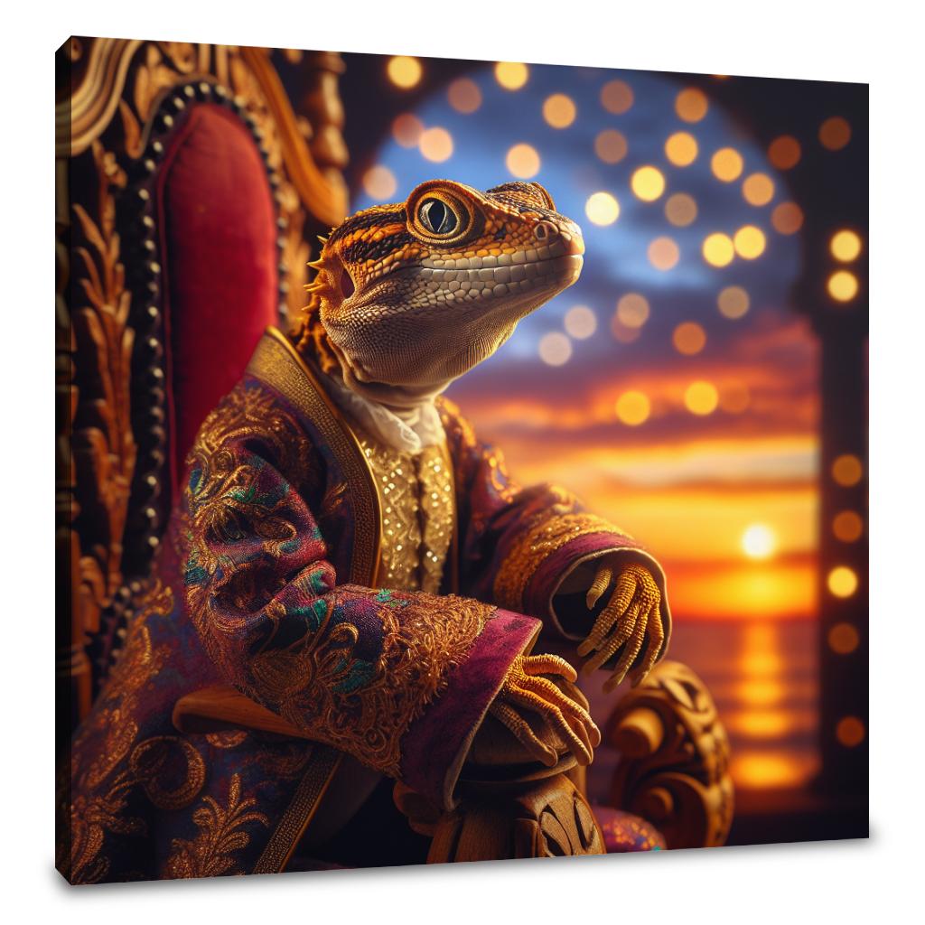 Regal Reptile Royalty Canvas