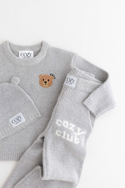 The Cozy Cub Knit Set Grey Set