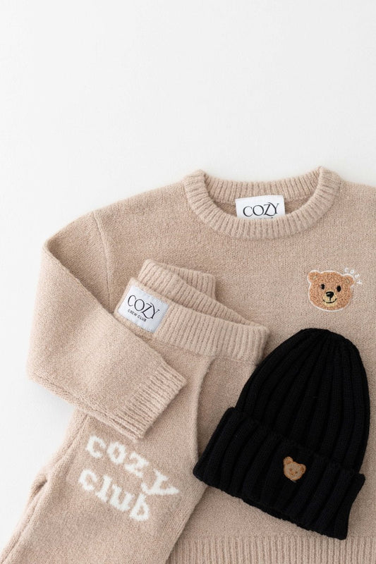 The Cozy Cub Knit Set Taupe Brown
