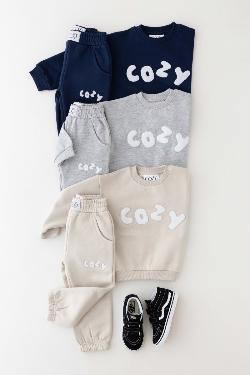 The COZY Little Lounger Tracksuit Stone