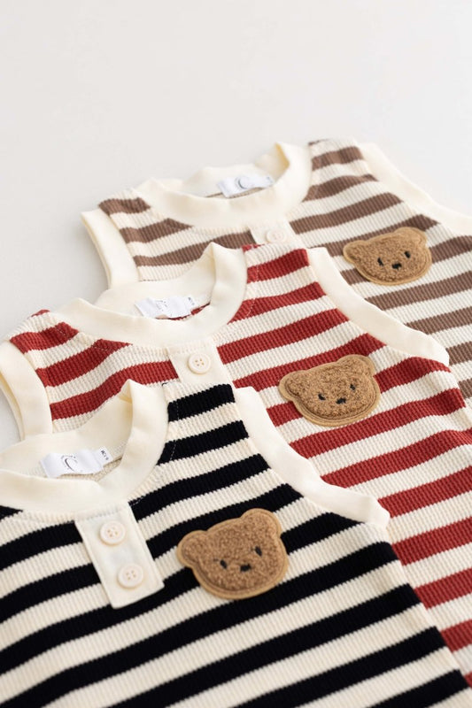 The Bear Beach Stripe Shorts & T-Shirt