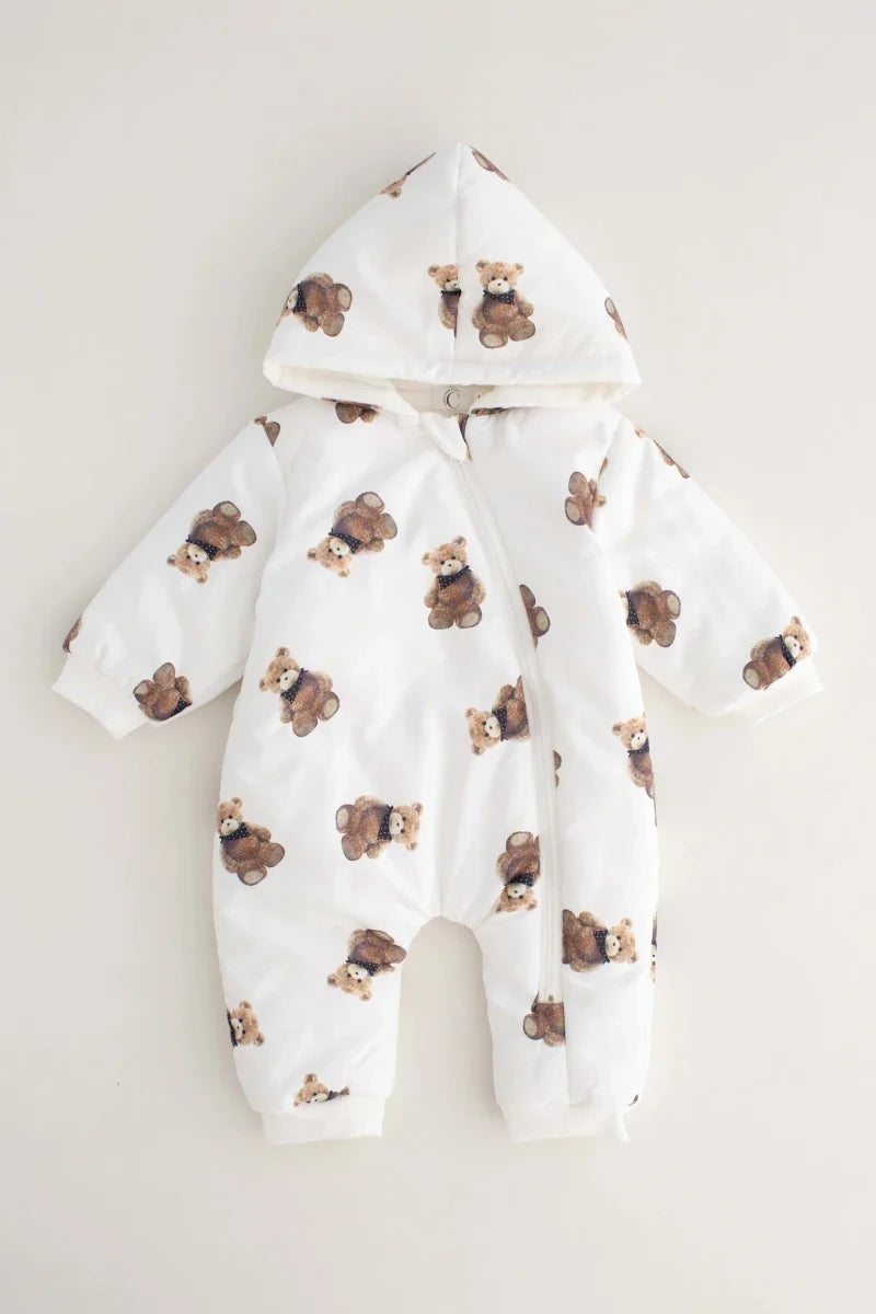 The Bear Puffer Suit with Hood