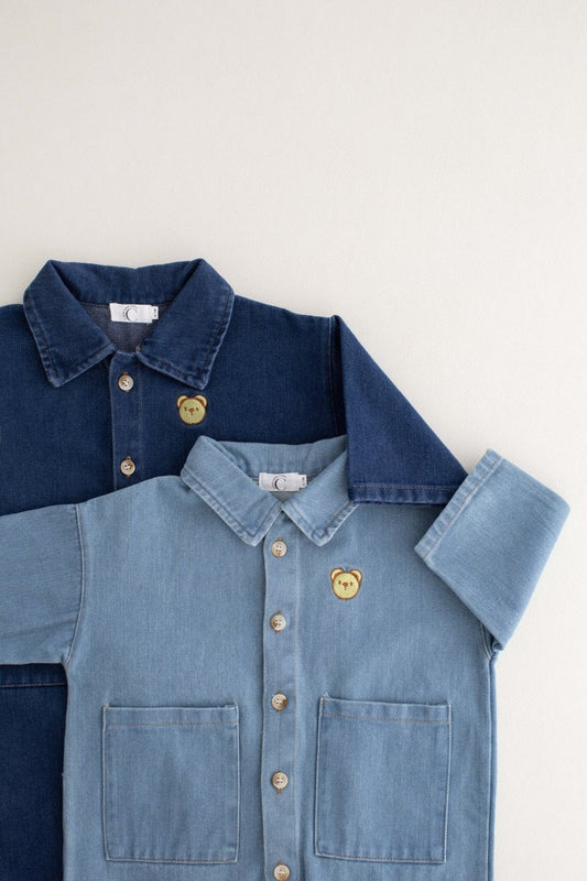 Bear Denim Piece Light or Dark Denim