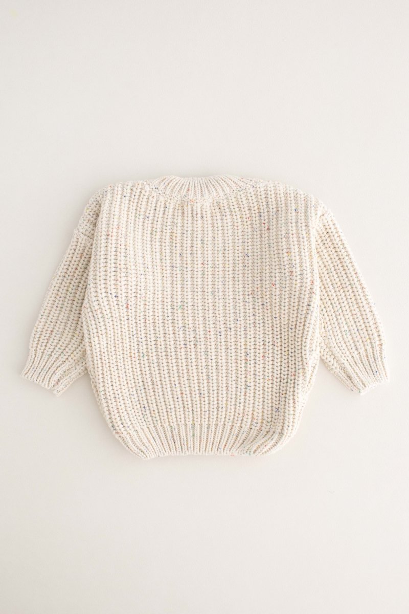 COZY Rainbow Speckle Chunky Sweater | Natural