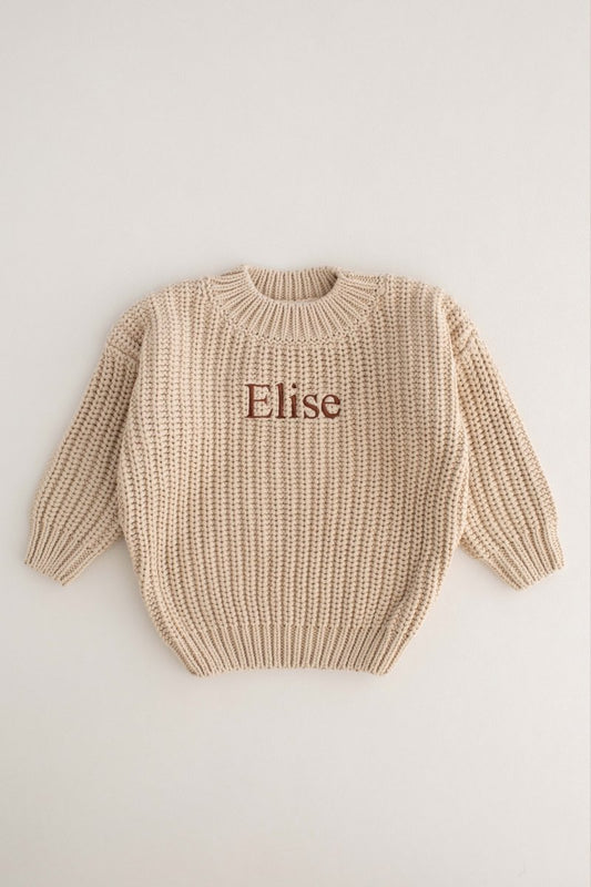 COZY Chunky Sweater | Almond Personlised