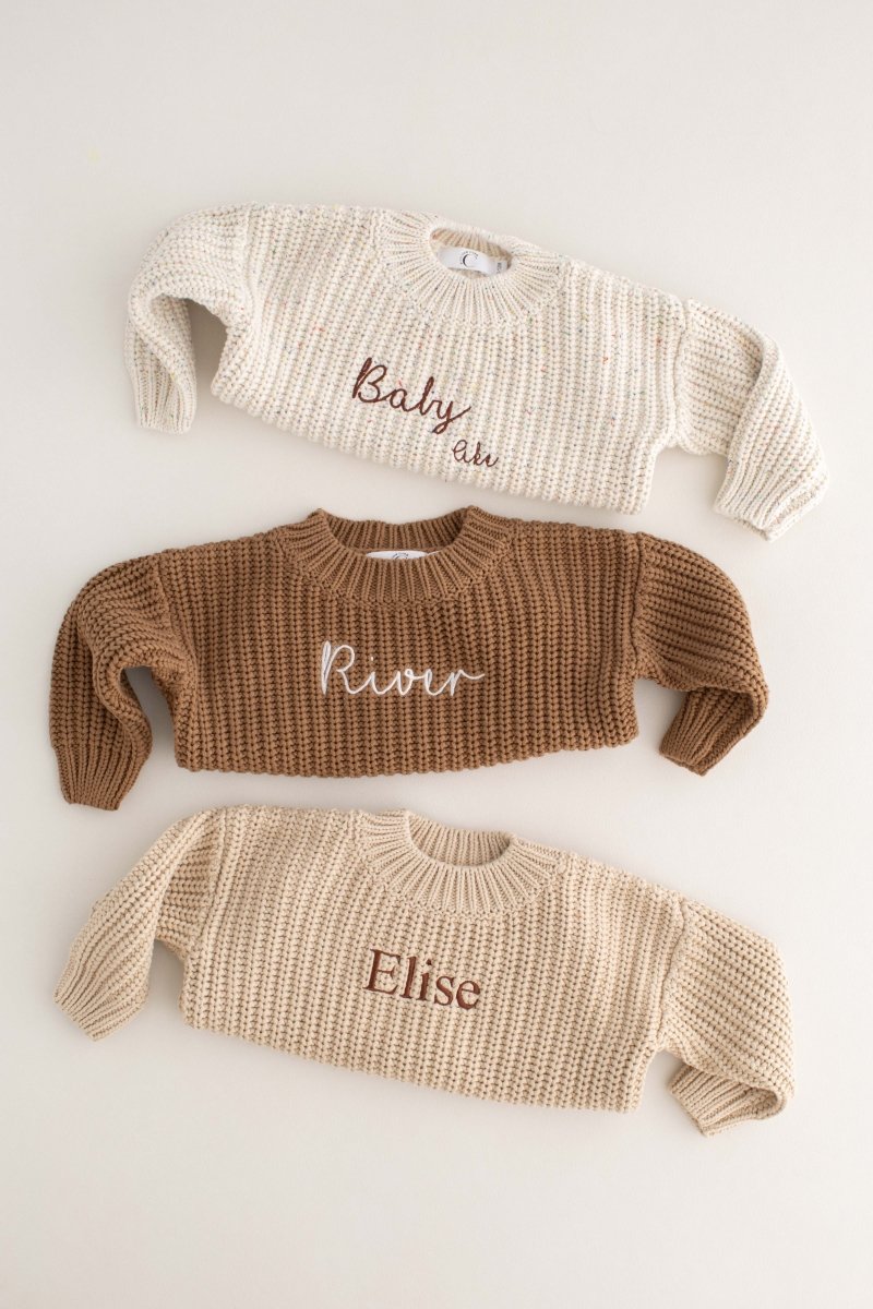 COZY Rainbow Speckle Chunky Sweater | Natural