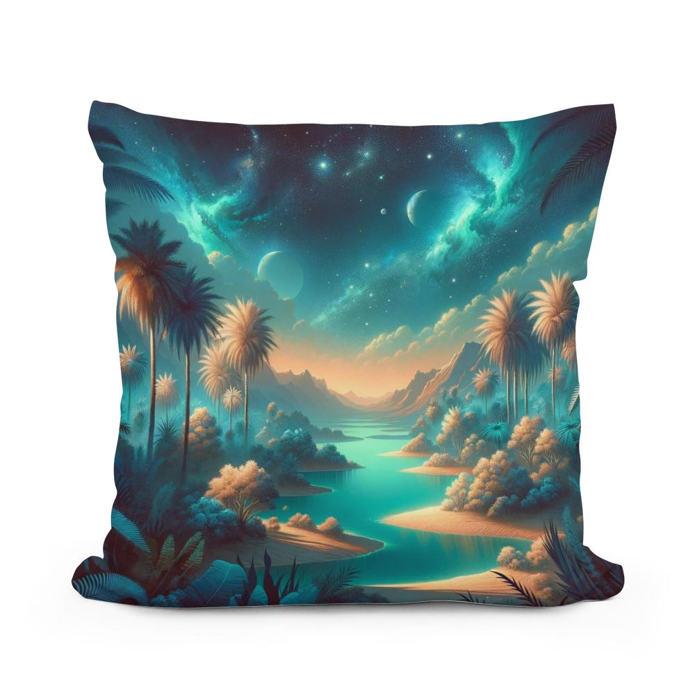 Celestial Oasis Cotton Cushion