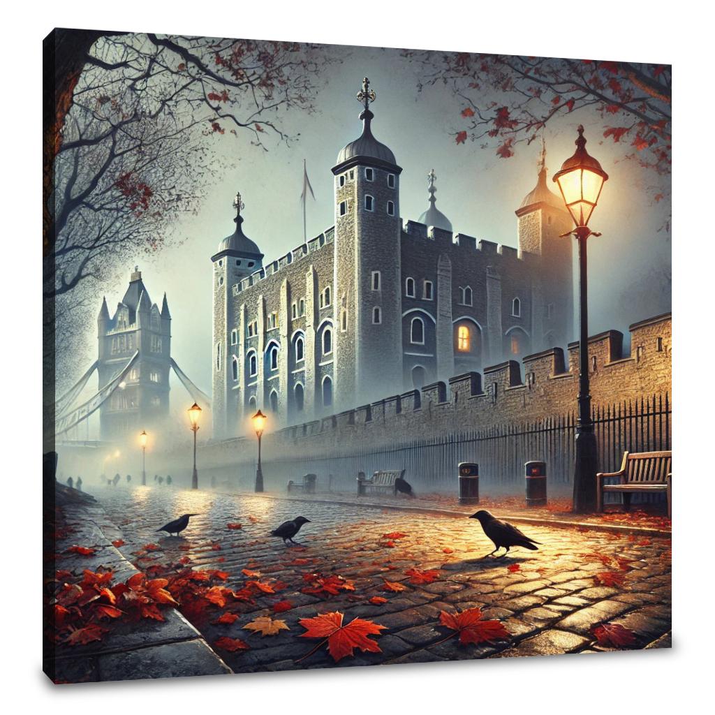 Foggy Tower London Canvas