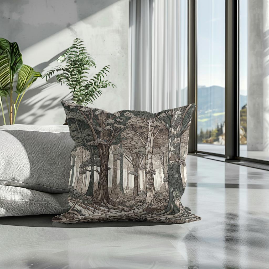 Enchanted Forest Whispers Cotton Cushion