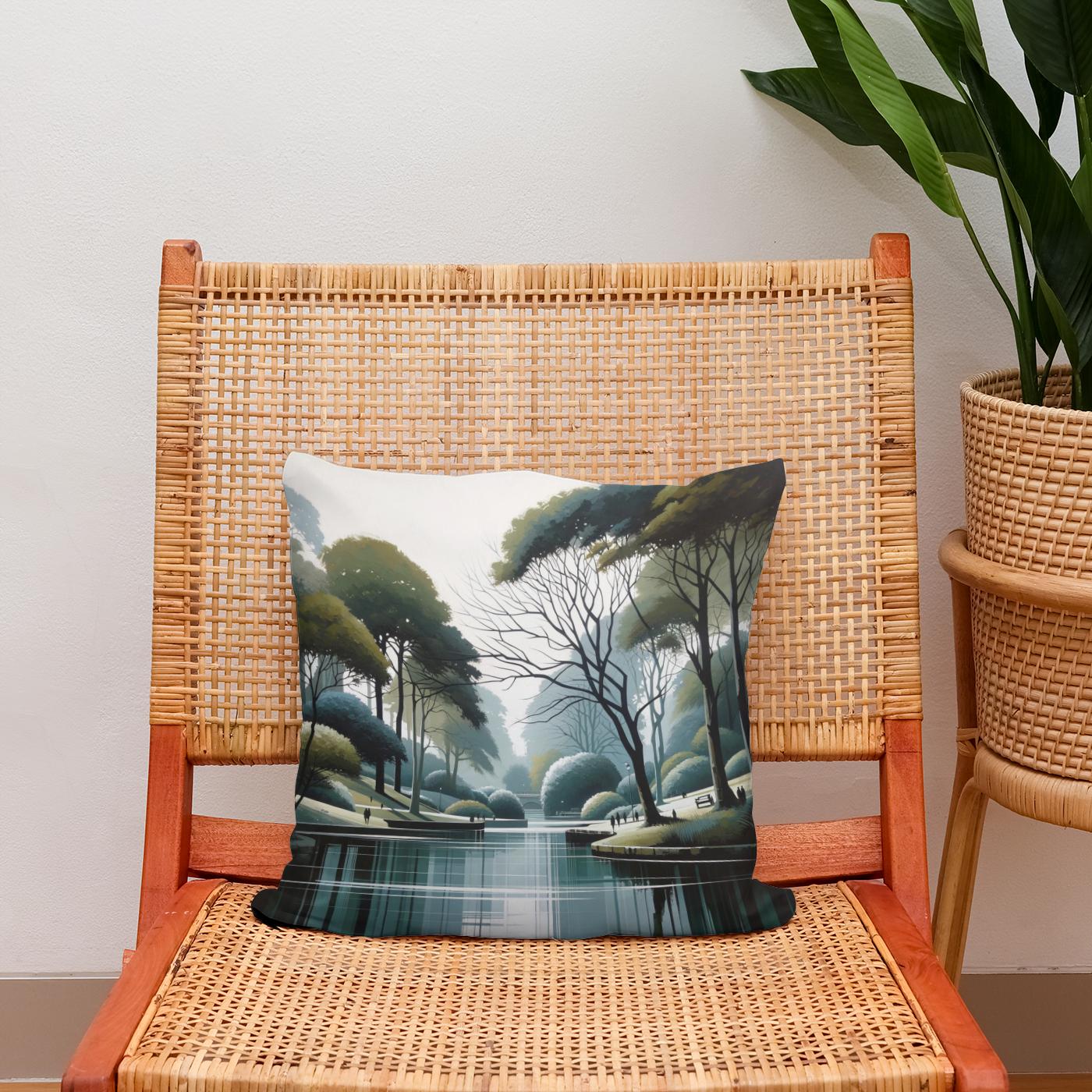 Newcastle Jesmond Dene Minimalist Calm Cotton Cushion