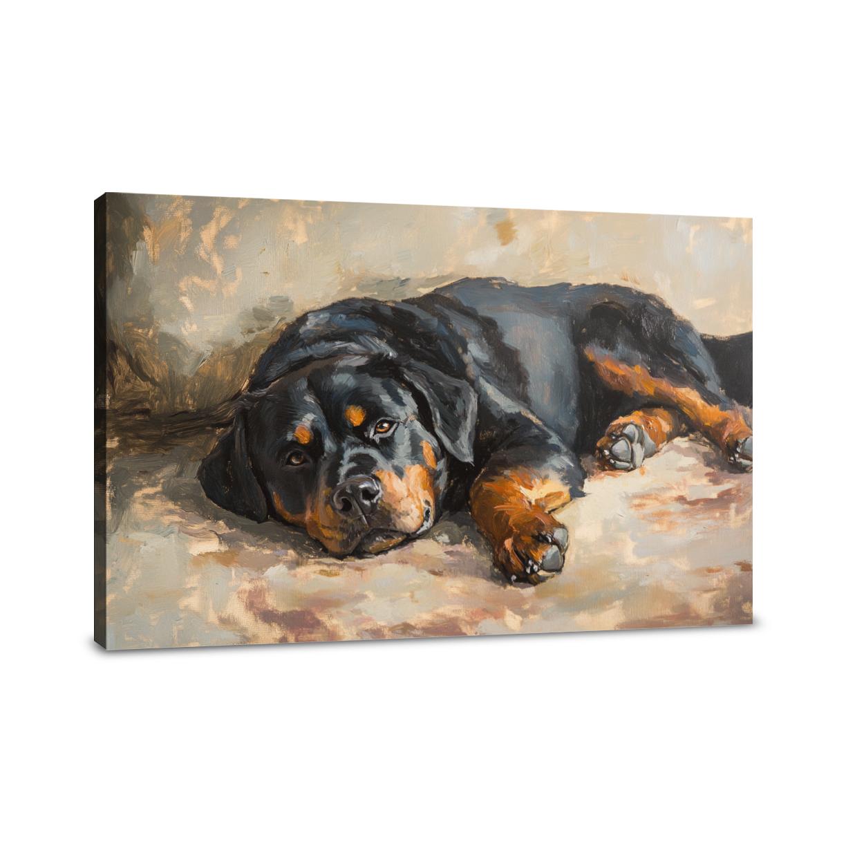 Rottweiler Rest Canvas