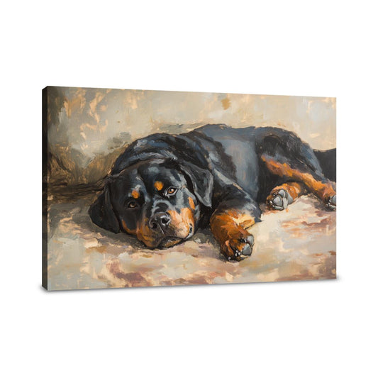 Rottweiler Rest Canvas