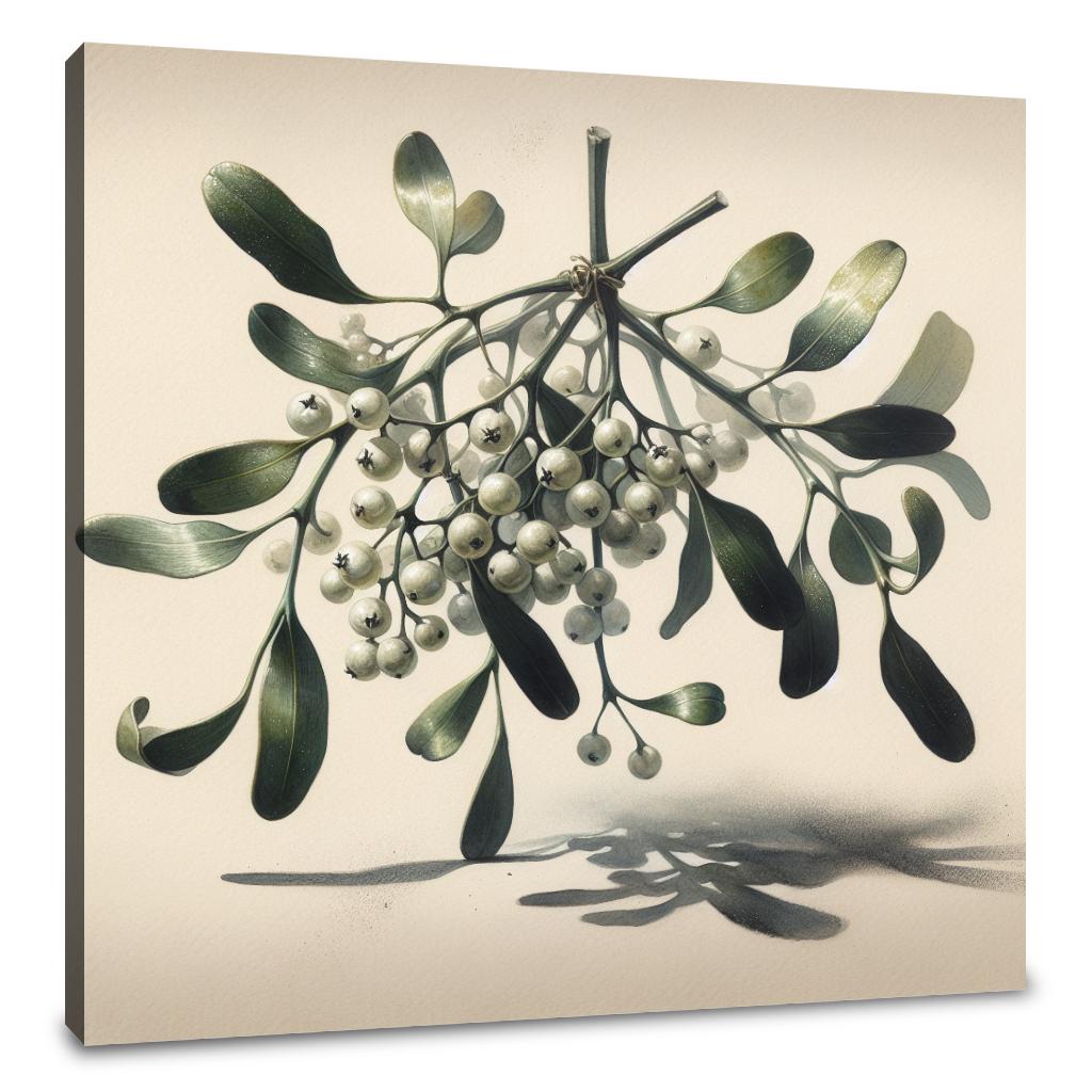 Melancholic Mistletoe Christmas Canvas