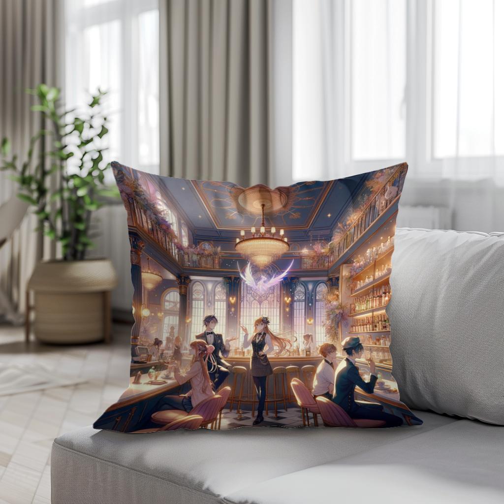 Enchanted Urban Elegance Cotton Cushion