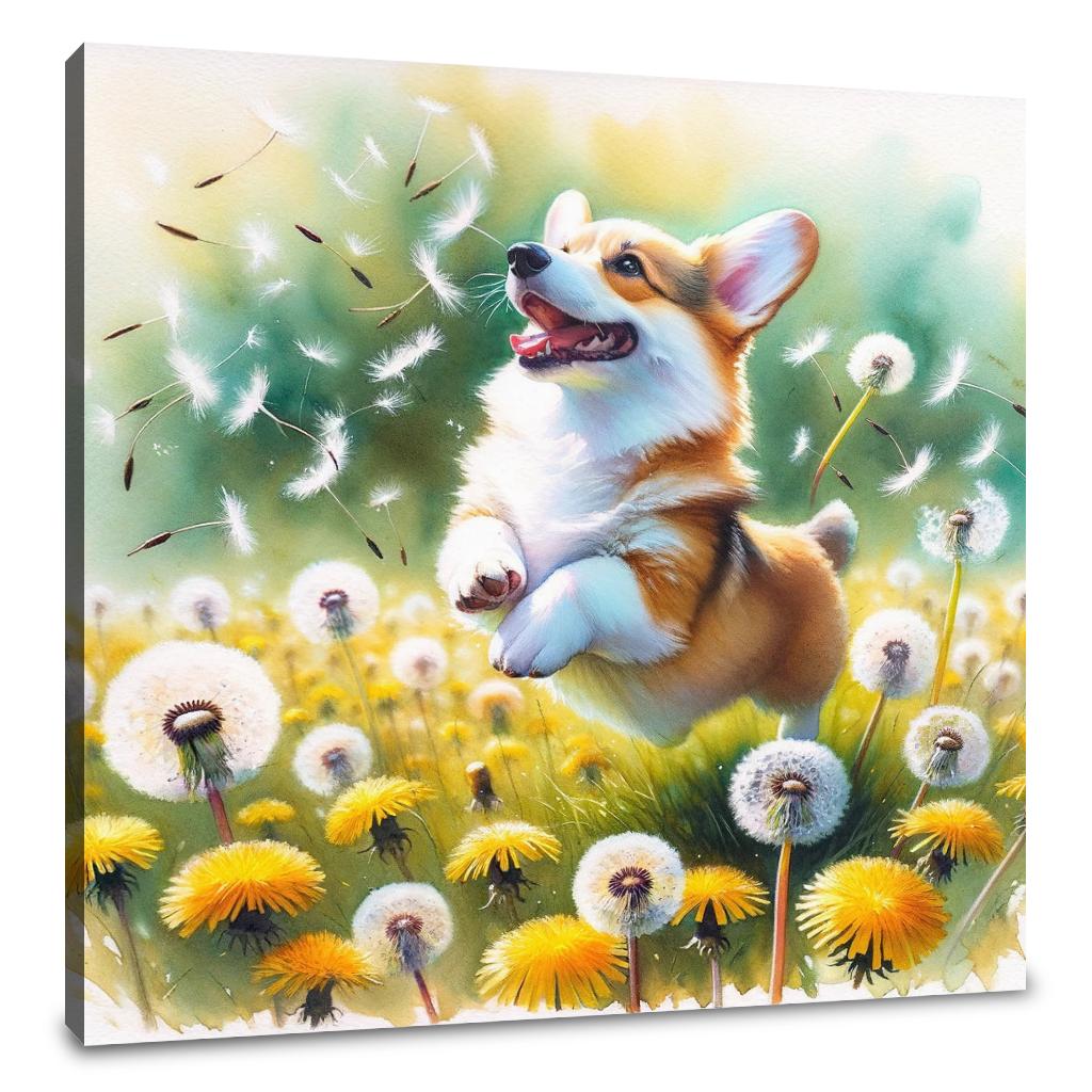 Corgi Whimsy Canvas