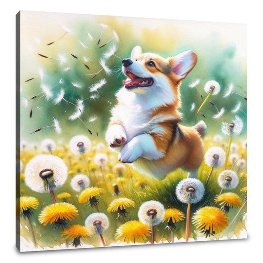 Corgi Whimsy Canvas